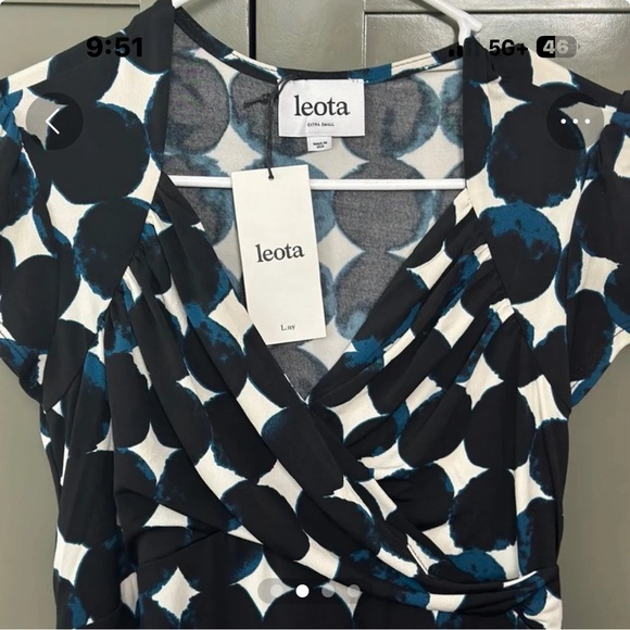 Leota Black and White Polka Dot Midi Dress - Picture 2 of 4